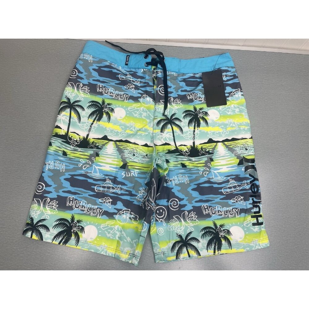 HURLEY BOY'S DOODLE PARADISE BOARDSHORTS SIZE 20/30 INSEAM 9"